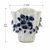 Handmade Thai Blue Floral Ceramic Vase – 6" W x 6.5" H