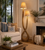 Infinity 60-inch abaca rope floor lamp FL183 styled in an upscale coastal hotel or resort interior.