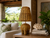 Handwoven Wicker Elephant Table Lamp – 24"