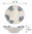 Handmade Thai Blue & White Floral Reef Ceramic Bowl