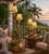 Infinity handwoven abaca rope table lamp L183 styled in a tropical resort interior with warm ambient lighting.