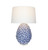 Handcrafted Thai Blue Blossom Ceramic Lamp – 28" Tall