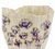 Handmade Thai Ceramic Vase – Ginkgo Leaf  6” W x 7” tall