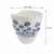 Handmade Thai Blue Ginkgo Ceramic Vase – 10.5" W x 12" H