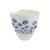 Handmade Thai Blue Ginkgo Ceramic Vase – 10.5" W x 12" H