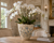 Handcrafted Cream Seabreeze Ginkgo Ceramic Vase V260LC