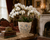 Handcrafted Cream Seabreeze Ginkgo Ceramic Vase V260LC