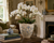 Handcrafted Cream Seabreeze Ginkgo Ceramic Vase V260LC