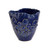 Handmade Thai Blue Floral Ceramic Floor Vase – 12" Decorative Artisan Vase