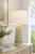 Original White & Green Coral Ceramic Lamp L461G