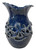 Large handmade Azure Reef blue ceramic octopus vase with sculpted tentacle detailing on a white background.