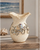 Small Handmade Cream Octopus Ceramic Vase – 10" Tall