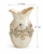 Extra large cream octopus ceramic vase measurement image showing 11 inches wide by 18 inches tall.