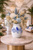 MEDIUM BLUE AND WHITE OCTOPUS VASE