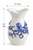Large blue and white octopus ceramic vase measurement image showing 10 inches wide by 16 inches tall.