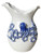 Extra large handmade blue and white octopus ceramic vase with sculpted cobalt blue tentacle detailing on a white background.
