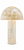 Golden Capiz Shell Mushroom Table Lamp – 20"