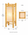 Bamboo Island table lamp V114L shown with 24-inch overall height, 10-inch width and 10-inch depth measurements.