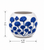 Handmade Thai Blue Ginkgo Ceramic Vase – 4.75" x 4"