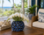 Deep Blue Sea Anemone Ceramic Vase