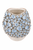 Handmade Thai Blue Fish Scale Floral Ceramic Vase – 12.5"