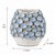 Handmade Thai Blue Fish Scale Floral Ceramic Vase – 7"