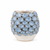 Handmade Thai Blue Fish Scale Floral Ceramic Vase – 7"