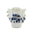 Handmade Thai Blue Floral Ceramic Vase – 6" W x 6.5" H