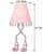 Eve Lamp measurement image showing 6.5 inch wide shade and 14 inch overall height