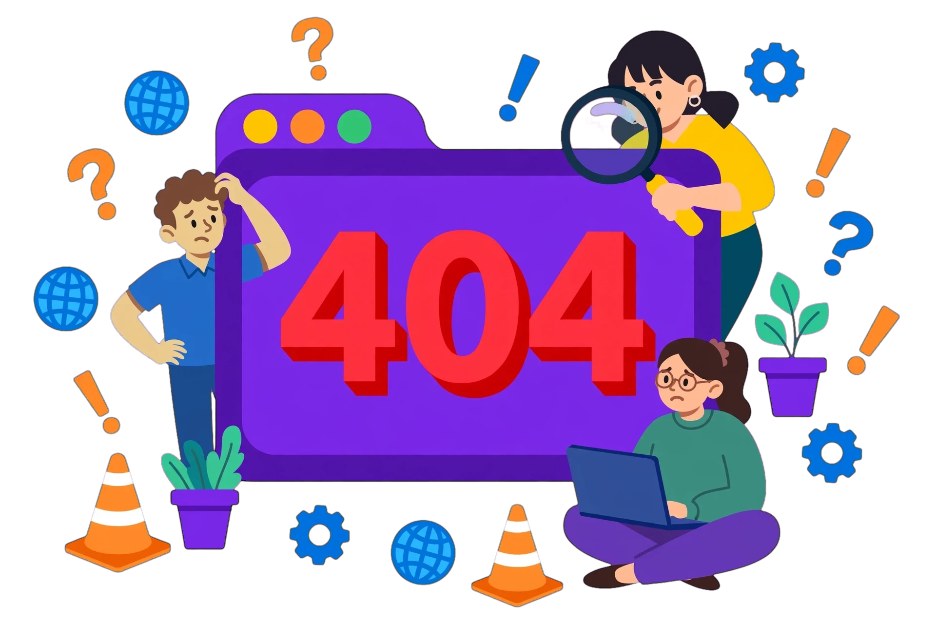 Page Not Found - 404 Illustration
