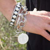 Monogram Bracelet - Exclusive Sterling Silver HandPicked Classic Design Double Link 