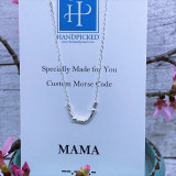 MAMA Morse Code Custom Sterling Silver Necklace - HP Exclusive Design