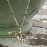 New "You Are" Stronger than You Think You Are - Dainty Elephant Sterling Silver Necklace 16" 