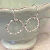 HandPicked Sterling Silver Earrings - Circle of Life Everyday Hammer 1/2" Exclusive Design 