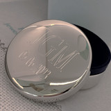 Monogram Small Round Trinket & Keepsake Box Monogram Small Round Trinket & Keepsake Box