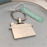 Silver Plated House Key Chain Silver Plated House Key Chain