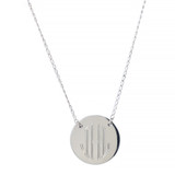 Split Chain Monogram Disc Necklace - HandPicked Artisan Crafted 