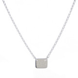 Personalized Tiny Square On Suspended Chain Necklace- HP Exclusive