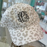 HandPicked Monogram Baseball Cap - Natural Leopard