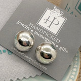 New Size - Sterling Silver 16mm Bold Bead Post Earrings