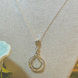 Twisted Sterling Silver Pendant Necklace