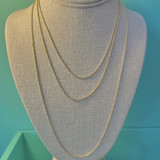 Simple 1.1mm Rope Chain in Gold Plated Sterling Silver 