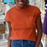 Fall Favorite Rust Short Sleeve Sweater