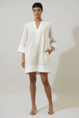 (Only XS & M) White Chic Linen Shift Dress