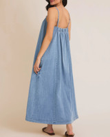 Light Denim A Line Maxi Dress