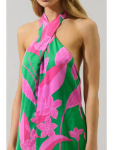 Halter Blosom Printed Mini Dress