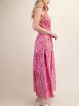 Blush Pink  Floral Halter Dress