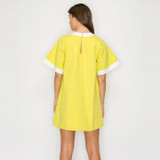 Lemon & White Mod Mini Dress