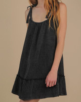 Tie Shoulder Gauze Mini Dress