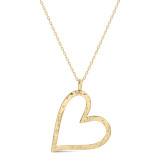 Oversized Textured Heart Necklace